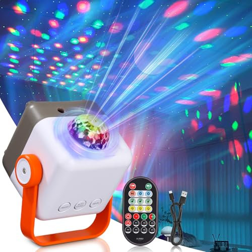 Discokugel, mini-Bühnenlicht Musikgesteuert Discolicht Partylicht 64 Verschiedene Muster Strobe-Effekt Partylicht Mit Fernbedienung für Familie Die Party Clubs Kinderpartys Geburtstage Hochzeiten