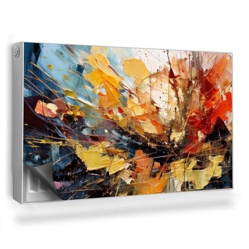 Cubierta Magnética 100x60 cm Protección contra el Polvo y Daños Protector Magnético Panel Decorativo Fácil Instalación para Radiador - Pintura abstracción, composición dinámica.