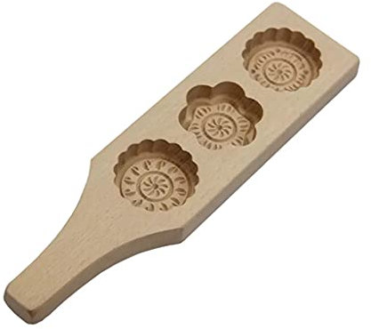 Traditionelle Mondkuchenform, Motiv: Mittelherbst-Festival, Blumenform