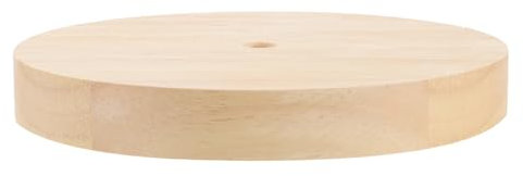 HOMSFOU Base De Lampe Led En Bois Massif Ronde Diamètre 150 Mm Légère Et Stable Culot E27/e14 Pour Lampe De Table Bureau Salon Chambre