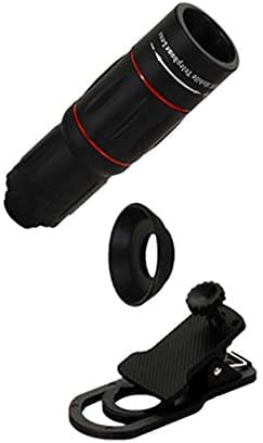 FONGKNOX Mobiltelefonkameralins universal 18 x 25 Clip-On monokulärt teleskop mobil zoomlins passar för fågelskådning resor jakt fiske fotboll utomhuskonsert