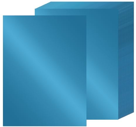 24 feuilles métallisé papier cartonné Lot de A4,Bleu papier de bricolage coloré 250 g/m² épais,pour scrapbooking, faire-part, cartes de vœux, décoration créative, loisirs créatifs et impression