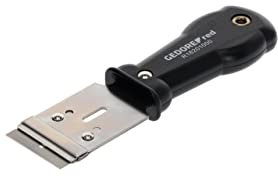 GEDORE red Etikettenschaber für Plaketten/Dichtungen/Klebstoffreste, mit Sicherheitskappe, Klinge wechselbar, R18201000