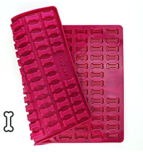 Collory Medium Knochen (3,2cm) Silikon Backmatte, Backform für mittlere DIY Hundekekse und Leckerlis, Knochenbackform, Pralinenform, Schokoladenform, Antihaftend und Lebensmittelecht (BPA-Frei)