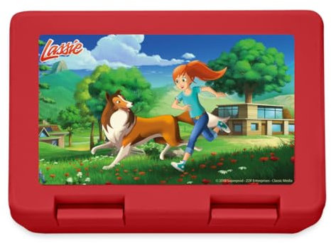 Spreadshirt Lassie Beste Freunde Brotdose Lunchbox, One size, Rot