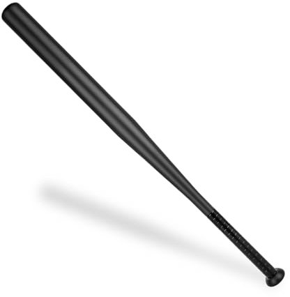 ColdShine 82cm Baseballschläger Stahl Selbstverteidigung Teleskopschlagstock Rutschfester Griff für Outdoor Schlagball