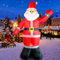 10FT Babbo Natale Gonfiabile con Luci a LED, Decorazione Natalizia Gonfiabile IP44 Resistente alle Intemperie, Figura Gigante di Babbo Natale Decorazione di Illuminazione per Giardino, Prato, Patio