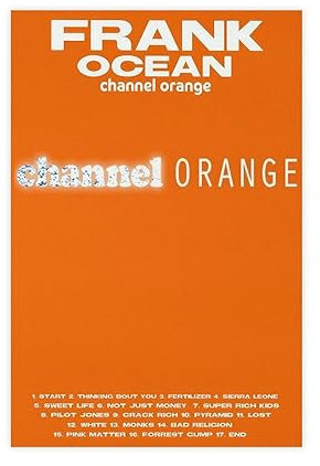 BSapp Frank Ocean Poster Kanal Orange Album Cover Poster Leinwand Poster Wandkunst Dekor Druck Bild Gemälde für Wohnzimmer Schlafzimmer Dekoration 30 x 45 cm
