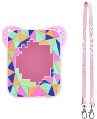 Bitzee Magicals, custodia protettiva in silicone per animali domestici digitali Bitzee Magicals, con cordino, antiscivolo, antigraffio, accessori per macchine elettroniche (rosa)
