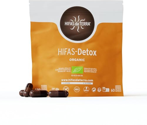 HIFAS DA TERRA - HIFAS-Detox Extractos de Hongos Puros de Maitake, Polyporus y Vitamina C para Combatir el Estrés Oxidativo - Refill 60 cápsulas