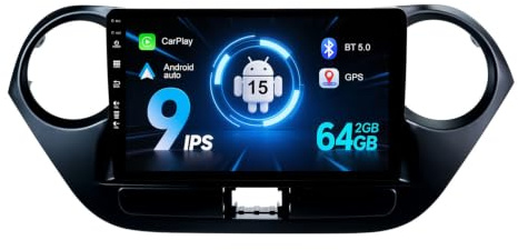 MISONDA 2 Din 9 tums IPS Android 14 bilradio för Hyundai i10 (2013-2017) med GPS Navi-stöd Bluetooth |DAB|USB|Carplay|Android Auto|WLAN|4G|MirrorLink|RDS|USB|2G+32G