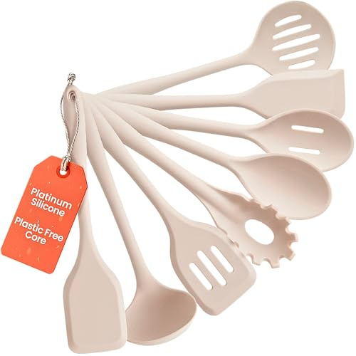 Lot de 8 ustensiles de cuisine en silicone platine non toxique Ziruma
