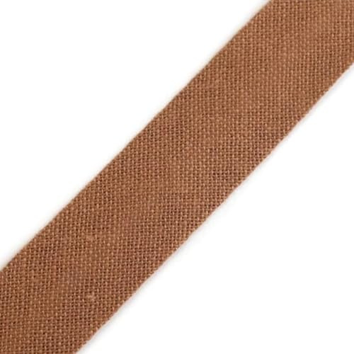 cyclingcolors 1 x Bias Binding Tape Made of 100% Cotton, Width 14 mm, Length 25 m, Edging Tape, Cotton Tape, Bias Binding Ideal for DIY, Cognac Brown
