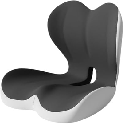 Cuscino per Sedile Ortopedico Con Fondo Antiscivolo E Una Fodera Rimovibile, Cuscino Ergonomico per Supporto Lombare E Coccige in Schiuma a Memoria Di Forma Adatto per Ufficio E Auto, Grigio