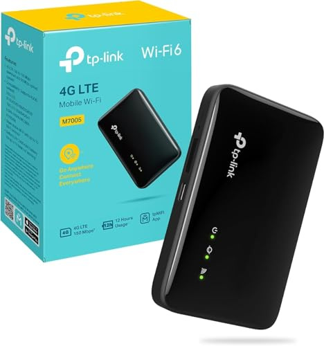 TP-Link M7005 Saponetta WiFi 6 AX300Mbps, Router WiFi con SIM, Router 4G LTE Cat4, Modem con SIM, Fino a 150 Mbps, Batteria 2400mAh, Fino a 12 Ore di Utilizzo