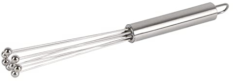 CHICIRIS Frullino per le Uova Durevole Sfere in Acciaio Inossidabile Frusta per Utensili da Forno Montapanna Fermo 21 * 2 Cm 51 G (SILVER)