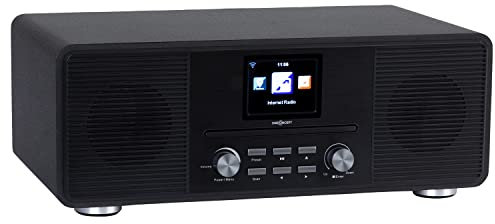 oneConcept Radio Portable CD, Chaine Hifi, Poste Radio Numérique DAB/DAB+/FM et Streaming, Radio Portables Stéréo, Écran HCC, Radio FM, MP3, AUX, Alarme de Réveil, Télécommande, Alimentée au Secteur