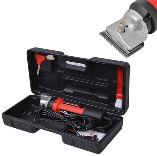 Tidyard Hästklippningsmaskin set 6 stycken för hästar rakapparat klippmaskin hästar hästklippmaskin kolborste skruvmejsel smörjolja rengöringsborste, 320 W