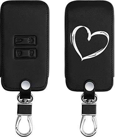 kwmobile Custodia Compatibile con Renault con 4 tasti Smart Key (solo Keyless Go) - Cover Chiavi Auto Protezione Copri Telecomando - Copri Chiave Copertura Cuore