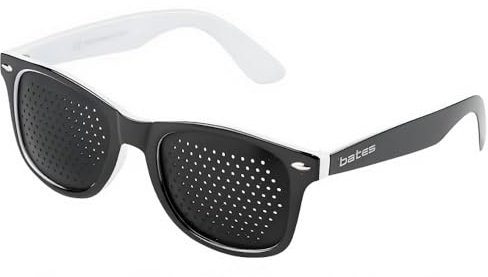 BATES - Lunettes Stenope Made in Italy, Lunettes à Grille Stenopeiques pour Hommes et Femmes, Lunette de Repos Disponible Dans Différents Styles, Produit Entièrement en Italie (Vision White Mix)