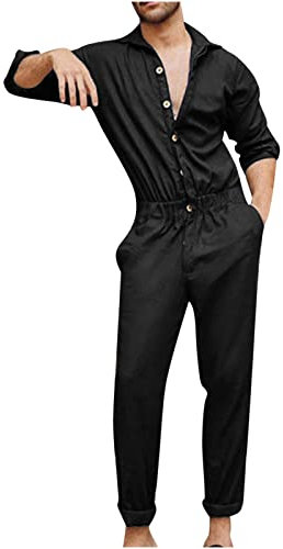 KUIH 2023 Herren Arbeitsoverall Komplett Einteiler Leichtgewicht Jumpsuit Overall mit vielen Taschen Maleroverall Stylischer Arbeitskleidung für Handwerker Handwerker Jumpsuit Arbeitskleidung
