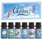 SALUBRITO Clean Essential Oils Set, Fresh Cotton, Clean Home, Fresh Linen, Soft Powder, Blossom Soap, Mint Scented Oils for for Diffuser, Candle, Soap Making, Premium Fragrance Oils, Diffuser Oil