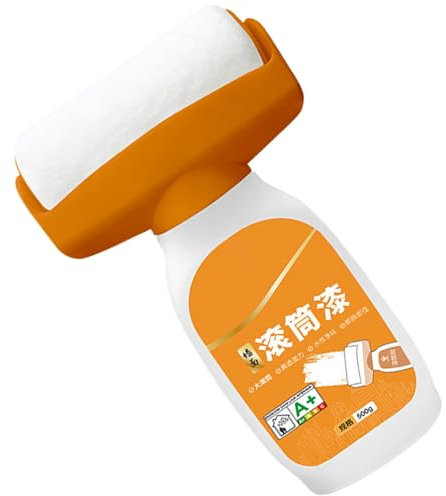 500g Wall Repair Roller Brush, Wall Repair Rolling Brush White, Strong Covering White Latex Paint, Roller Wall Patch Brush, 2 in 1 Wall Paint Touchs Up White Walls Repair Roller Brush