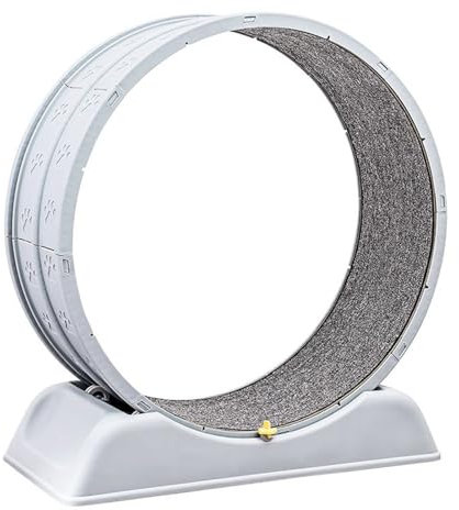 JTBDWOSK Weiß, Katzenlaufrad Großes Laufrad Cat Wheel 80cm,Indoor PP Material Cat Wheel, Cat Training Device für Drinnen Katzen, Sicherheits Katzen Laufrad