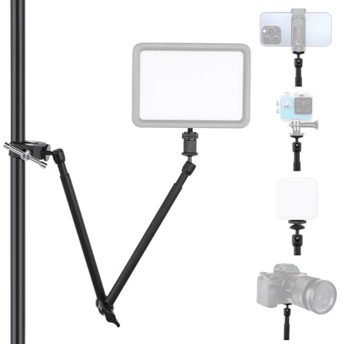 UTEBIT 22 Zoll Magic Arm mit Super Clamp, Flexible Kamera Halterung mit Klemme mit 1/4 Hot Shoe für DSLR-Kamera und 1/4 und 3/8 Gewinde für Blitz, Licht, Monitor, Mikrofon