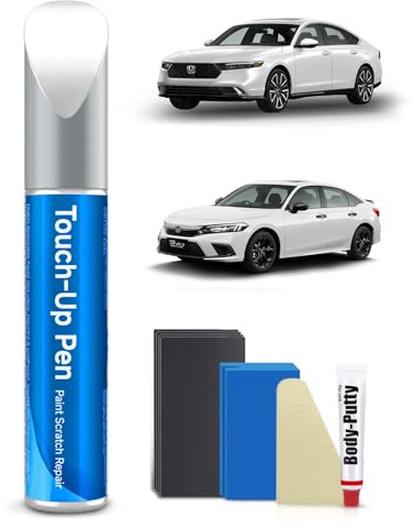 NH-883P Platinum White Pearl Touch Up Paint Kit Compatible with Honda Exact Match Car Scratch Repair Touch Up Paint Kit