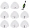 8pcs Steam Mop Pads,Universal Triangular Microfiber Cleaning Cloth Replacement Mops Covers Compatible with H2O X5 Steam Mop, White Cleaning Pad for HD,Vax S2,Viledas Steam Mop Handheld Steam Cleaner