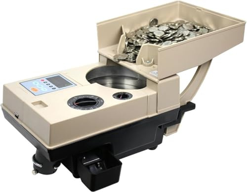 Contador y clasificador automático de monedas – 1200 monedas por minuto de velocidad de conteo, conteo de lotes para tienda, banco, restaurante