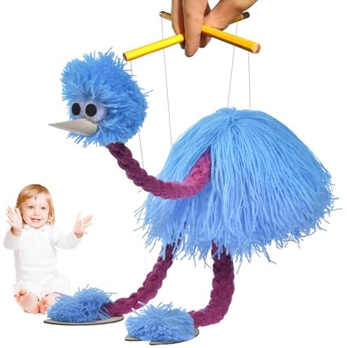 Strutsdocka | marionettdocka bukett | Ostrich docka | H handgjord bukett marionett dockor strängdocka | handgjord bukett marionett dockor strängdocka | om de vore med familjen