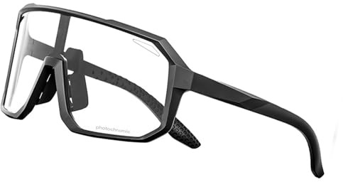 Avejjbaey Occhiali da ciclismo fotocromatici Occhiali da sole Sport all'aperto Occhiali da bici Biciclette Occhiali antivento per donne e uomini Lente fotocromatica Occhiali da ciclismo Uomo