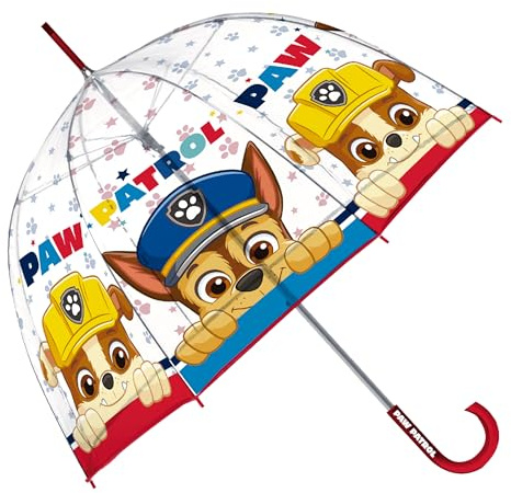ARDITEX Ombrello per bambini, trasparente Paw Patrol, EVA, 67 cm di diametro, a bolle, apertura manuale, 8 pannelli