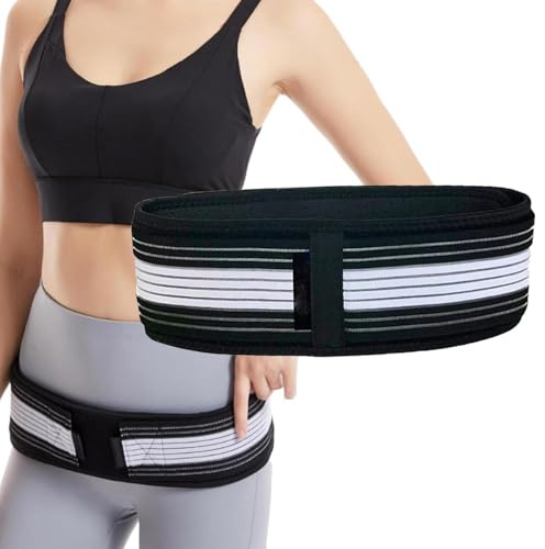 Faja Lumbar y Soporte Sacroilíaco, Cinturón Ajustable para Aliviar el Dolor de Ciática, Espalda Baja Cadera y Pelvis, Antideslizante y Cómodo para Uso Diario Deporte y Trabajo, Unisex (Medium)