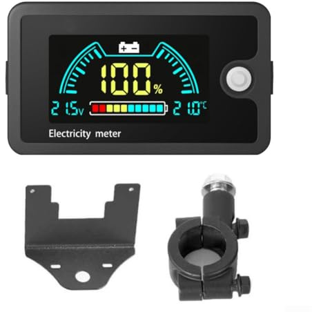 Misuratore di tensione della batteria per carrello da golf 36 V 8 – 100 V, misuratore digitale con allarme, adatto per moto, auto, camion e camper