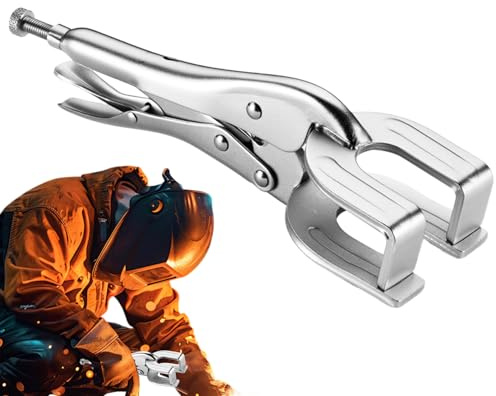 Pinze per saldatura a forma di U, struttura in acciaio resistente, meccanismo di bloccaggio ergonomico, morsetto di saldatura regolabile, strumento manuale di saldatura ad alta resistenza, per