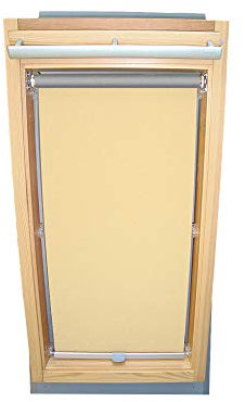 Rollo für VELUX Dachfenster THERMO Alu-Rückseite Dachfensterrollo für TYP GGL/GPL/GGU/GPU - CK04 - Farbe Creme - mit Haltekrallen