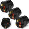 VGUARD UK Adapter Reiseadapter, 3 Pack England Deutschland Stecker, Stromadapter Reisestecker Schuko EU zu UK Steckdose- Schwarz
