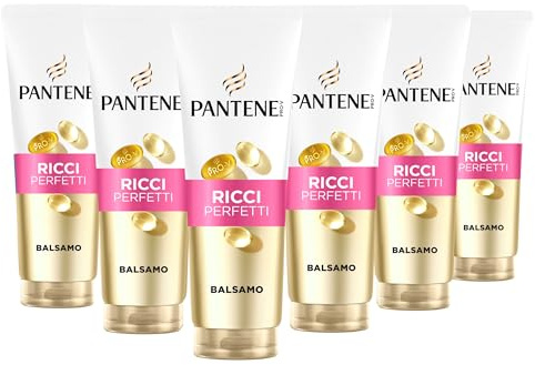 Pantene Pro-V Balsamo Ricci Perfetti 6x230ml per Ricci Crespi e Ribelli, Balsamo Uso Quotidiano, Pro-Vitamina B5 e Miscela di Nutrienti, Senza Olio Minerale e Coloranti, Tecnologia Active Nutri-Plex
