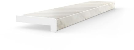 Seiletech.de Fönsterbräda PVC | 20 cm x 180 cm | marmor | fönsterbräda | för inomhus | inre fönsterbräda | inomhus | metervara | vardagsrum | dekoration | plast