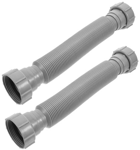 Veemoon 2stücke Teiliges Aus Flexiblem Dehnbarem Abflussschlauch Für Waschbecken Langlebiger Und Verschleißfester Ablaufverlängerungsschlauch Biegsam Selbstformend Und Einfach Zu Montieren