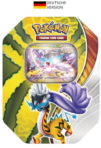 Pokémon-Sammelkartenspiel: Tin-Box Paradox-Schicksale: Furienblitz-ex (1 holografische Promokarte & 4 Boosterpacks)
