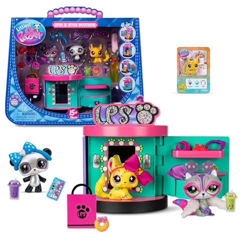 Littlest Pet Shop -Spin & Style Boutique - Series 4 - Gen 7 Authentic LPS Bobble Head Toy Figure, Collectible Toy Animal, Ages 4+