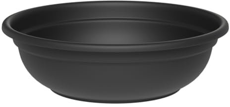 TERAPLAST Pflanzschale Pflanzgefäß Ebla Durchmesser 60 cm rund aus Kunststoff; Farbe anthazit