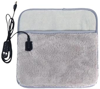 Scaldapiedi elettrico bifacciale, impostazioni di calore regolabili a 5 livelli, 30 cm, riscaldante per piedi, scaldapiedi elettrico, materiale lavabile, ideale per il letto di casa e ufficio