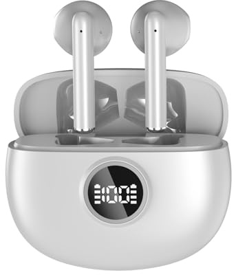Cuffie Bluetooth, 2026 Nuovo Auricolari Bluetooth 6D Stereo Cuffie Wireless In Ear con 4 ENC Mic, 30Ore Cuffie Senza Fili Cancellazione Rumore Cuffiette Sport Earbuds IP7 Impermeabili Headphones