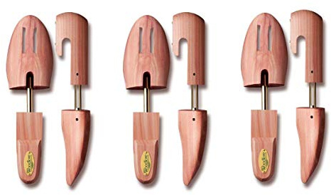 Woodlore Men's Cedar Shoe Tree 3-Pack (for 3 pairs of shoes) - Made in USA – Full Toe Style (LARGE FITS 10.5-11.5, 3-PACK)