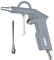 ABAC Druckluftpistole G-502, Ausblaspistole/Luftdruckpistole mit kurzer & 10 cm langer Düse, Ø 2 mm Düse, Druckluft Reinigungspistole mit max. Druck 8 Bar, Aluminium